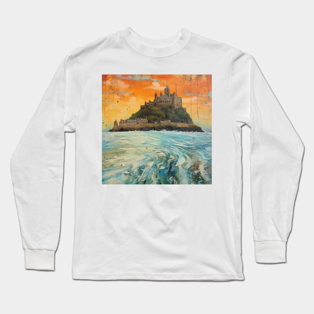 St Michael’s Mount from Penzance at sunrise Long Sleeve T-Shirt by EpicFoxArt